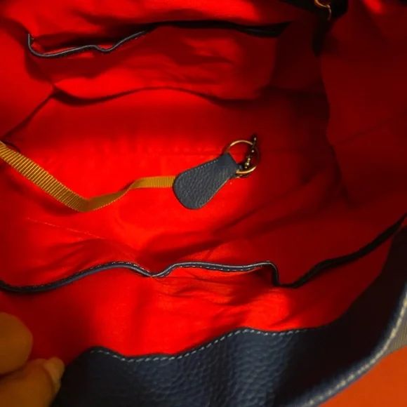 Dooney & Bourke Belvedere Lock Pebble Leather Hobo Shoulder Bag - Picture 6 of 9